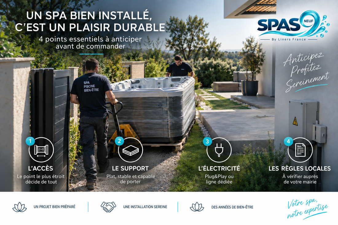 Installer un spa chez soi : dalle, électricité, accès et autorisations