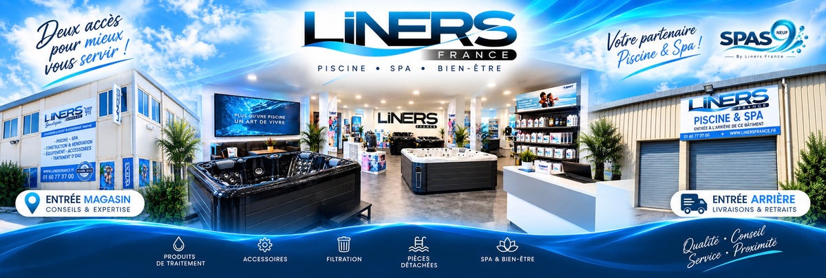 Le magasin LINERS FRANCE à Fontenay-le-Vicomte : piscine, spa et bien-être