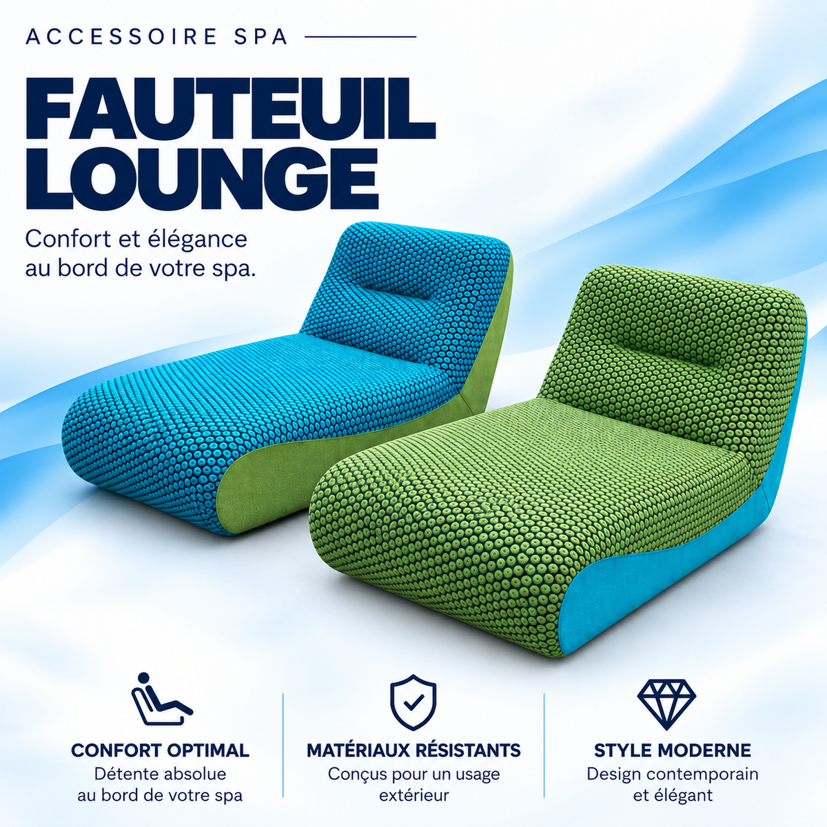 Fauteuil lounge d'extérieur pour spa